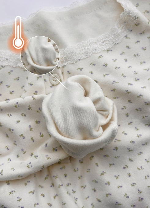 フラワーヘンリーネックトップス | SL2243622 | ブラック