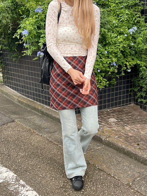 fancy flower long tee | SL2243671 | ホワイト