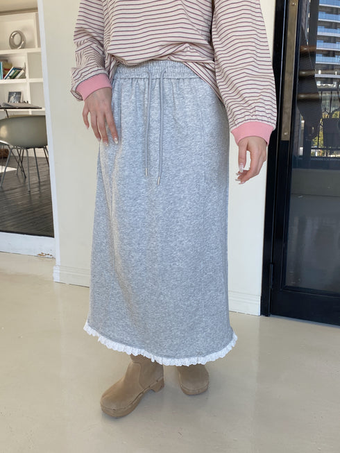 レースヘムスウェットスカート | SL2251642 | グレー
