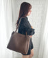 新色追加 6色展開【A4収納可能】通勤・通学 PUダブルショルダートートバッグ ショルダーバッグ 2WAYバッグ | WR1255005 | ブラウン