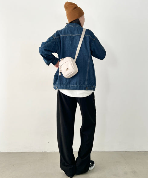 THE NORTH FACE(ザ・ノースフェイス)/長さ調整可能 軽量 ワンポイント ショルダー クロス ミニバッグ/STANDARD CROSS BAG S | IM1254073 | クリーム