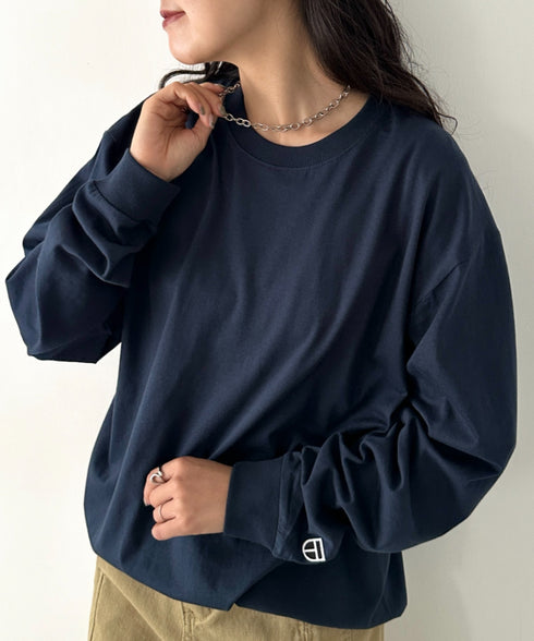 NEWTRAL(ニュートラル)/210 5.6oz Standard Emblem LS T/サイズ展開多数 コットン 無地 ロンT Tシャツ 長袖 カットソー | NT2009010 | ネイビー