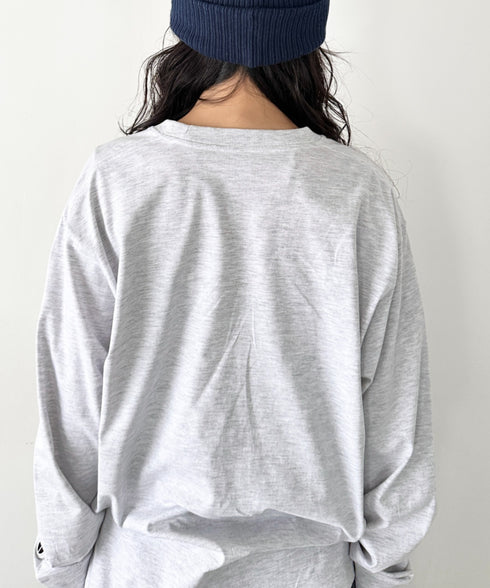 NEWTRAL(ニュートラル)/210 5.6oz Standard Emblem LS T/サイズ展開多数 コットン 無地 ロンT Tシャツ 長袖 カットソー | NT2009010 | アッシュグレー