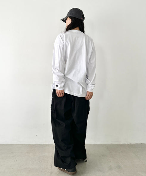 NEWTRAL(ニュートラル)/210 5.6oz Standard Emblem LS T/サイズ展開多数 コットン 無地 ロンT Tシャツ 長袖 カットソー | NT2009010 | ホワイト