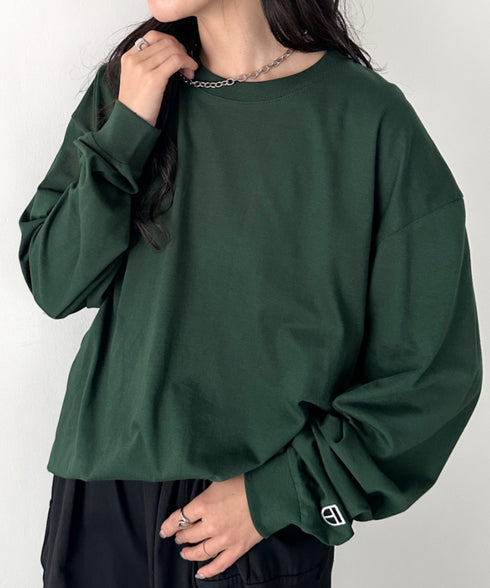 NEWTRAL(ニュートラル)/210 5.6oz Standard Emblem LS T/サイズ展開多数 コットン 無地 ロンT Tシャツ 長袖 カットソー | NT2009010 | ダークグリーン