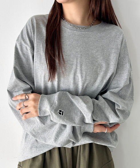 NEWTRAL(ニュートラル)/210 5.6oz Standard Emblem LS T/サイズ展開多数 コットン 無地 ロンT Tシャツ 長袖 カットソー | NT2009010 | グレー