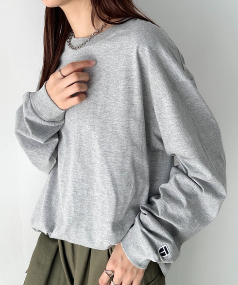 NEWTRAL(ニュートラル)/210 5.6oz Standard Emblem LS T/サイズ展開多数 コットン 無地 ロンT Tシャツ 長袖 カットソー | NT2009010 | グレー