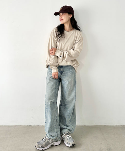 NEWTRAL(ニュートラル)/210 5.6oz Standard Emblem LS T/サイズ展開多数 コットン 無地 ロンT Tシャツ 長袖 カットソー | NT2009010 | サンドベージュ