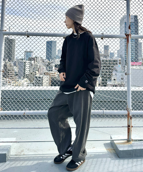 NEWTRAL(ニュートラル)/212 9.8oz Super Heavy Emblem LS T/サイズ展開多数 コットン 無地 スーパーヘビーロンT | NT2009012 | ブラック