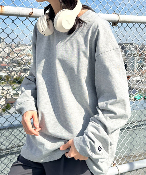 NEWTRAL(ニュートラル)/212 9.8oz Super Heavy Emblem LS T/サイズ展開多数 コットン 無地 スーパーヘビーロンT | NT2009012 | グレー