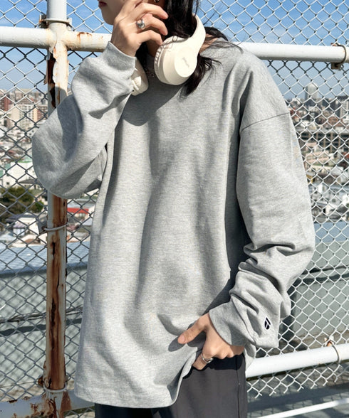 NEWTRAL(ニュートラル)/212 9.8oz Super Heavy Emblem LS T/サイズ展開多数 コットン 無地 スーパーヘビーロンT | NT2009012 | グレー