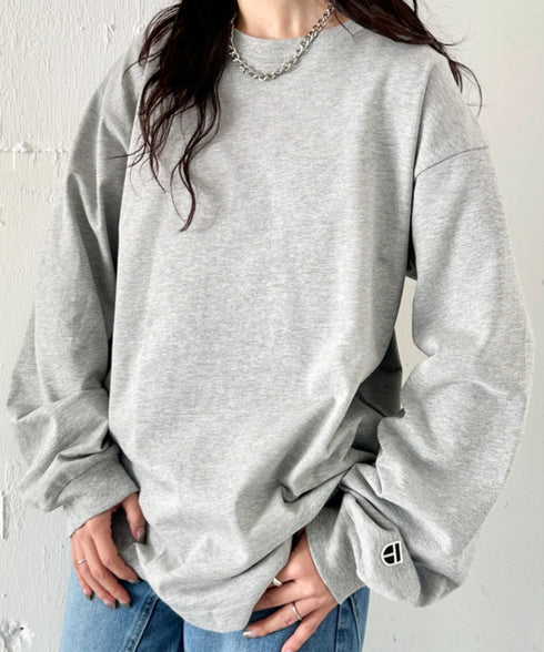 NEWTRAL(ニュートラル)/212 9.8oz Super Heavy Emblem LS T/サイズ展開多数 コットン 無地 スーパーヘビーロンT | NT2009012 | グレー