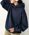 NEWTRAL(ニュートラル)/216 11.2oz Standard Emblem PO Hoodie/オーバーサイズ 裏毛 起毛なし 無地 ワッペン ワンポイント スウェット パーカー フーディー | NT2009016 | ネイビー
