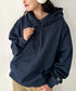 NEWTRAL(ニュートラル)/216 11.2oz Standard Emblem PO Hoodie/オーバーサイズ 裏毛 起毛なし 無地 ワッペン ワンポイント スウェット パーカー フーディー | NT2009016 | ネイビー