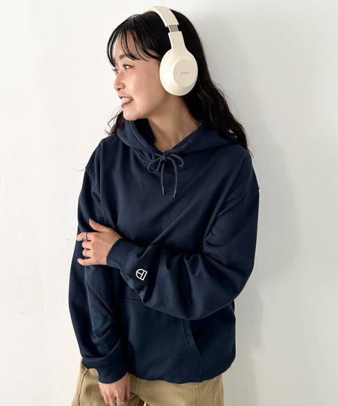 NEWTRAL(ニュートラル)/216 11.2oz Standard Emblem PO Hoodie/オーバーサイズ 裏毛 起毛なし 無地 ワッペン ワンポイント スウェット パーカー フーディー | NT2009016 | ネイビー