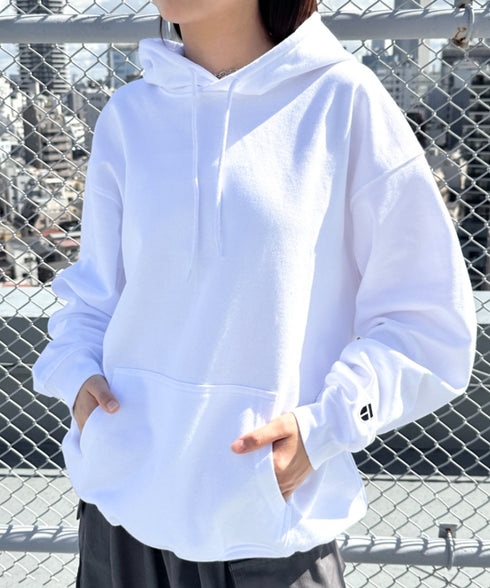 NEWTRAL(ニュートラル)/216 11.2oz Standard Emblem PO Hoodie/オーバーサイズ 裏毛 起毛なし 無地 ワッペン ワンポイント スウェット パーカー フーディー | NT2009016 | ホワイト