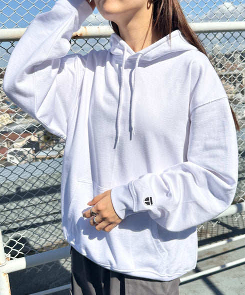 NEWTRAL(ニュートラル)/216 11.2oz Standard Emblem PO Hoodie/オーバーサイズ 裏毛 起毛なし 無地 ワッペン ワンポイント スウェット パーカー フーディー | NT2009016 | ホワイト