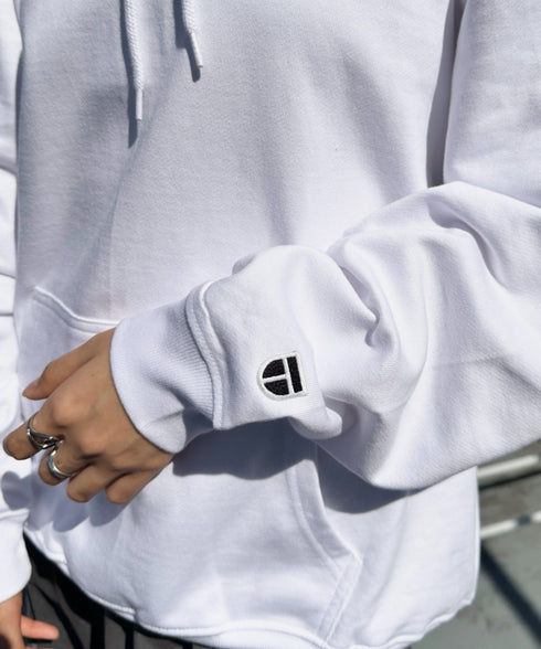 NEWTRAL(ニュートラル)/216 11.2oz Standard Emblem PO Hoodie/オーバーサイズ 裏毛 起毛なし 無地 ワッペン ワンポイント スウェット パーカー フーディー | NT2009016 | ホワイト