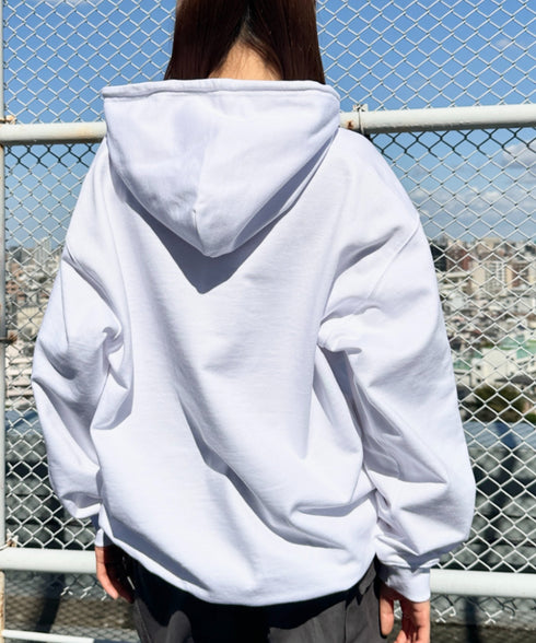 NEWTRAL(ニュートラル)/216 11.2oz Standard Emblem PO Hoodie/オーバーサイズ 裏毛 起毛なし 無地 ワッペン ワンポイント スウェット パーカー フーディー | NT2009016 | ホワイト