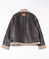 MUCENT(ムセント)/ワッペン ムートン ボア ジャケット ブルゾン/CHIVE LEATHER WAPEN MUSTANG JACKET | AT2254060 | ブラウン