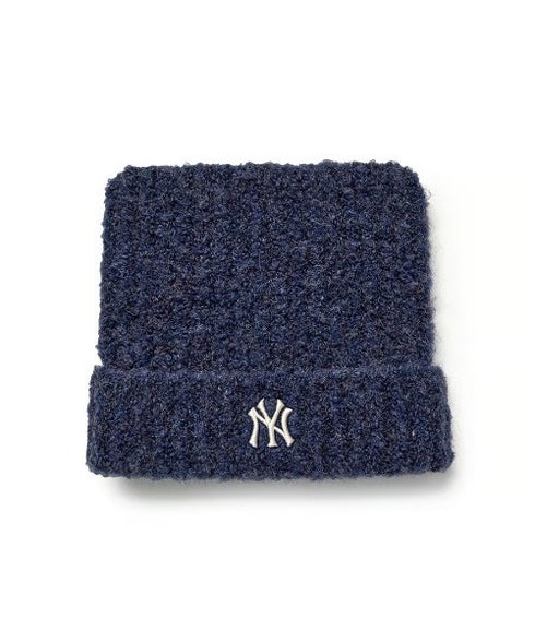 MLB KOREA(エムエルビーコリア)/猫耳 ねこ耳ビーニー 耳付き ロゴパッチ ワッペン ビーニー ニット帽/Plush Miyaong Beanie | AT5254072 | ネイビー