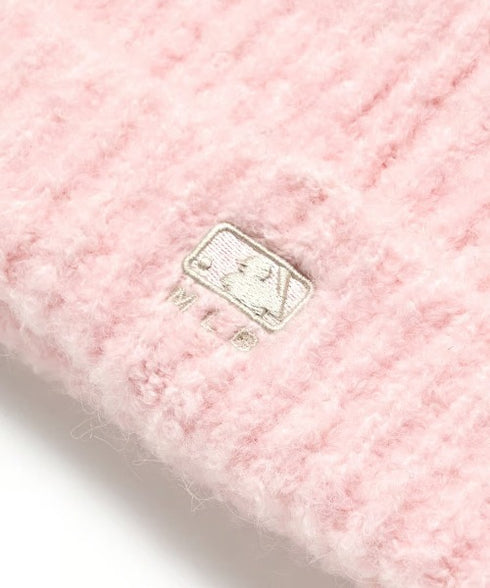 MLB KOREA(エムエルビーコリア)/猫耳 ねこ耳ビーニー 耳付き ロゴパッチ ワッペン ビーニー ニット帽/Plush Miyaong Beanie | AT5254072 | ピンク