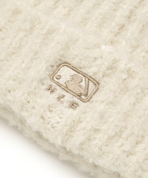MLB KOREA(エムエルビーコリア)/猫耳 ねこ耳ビーニー 耳付き ロゴパッチ ワッペン ビーニー ニット帽/Plush Miyaong Beanie | AT5254072 | クリーム