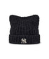 MLB KOREA(エムエルビーコリア)/猫耳 ねこ耳ビーニー 耳付き ロゴパッチ ワッペン ビーニー ニット帽/Plush Miyaong Beanie | AT5254072 | ブラック