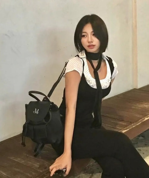 MUCENT(ムセント)/ミニ ポケット リュック バックパック/AREN TWO POCKET LEATHER MINI BACKPACK | AT1254078 | ブラック