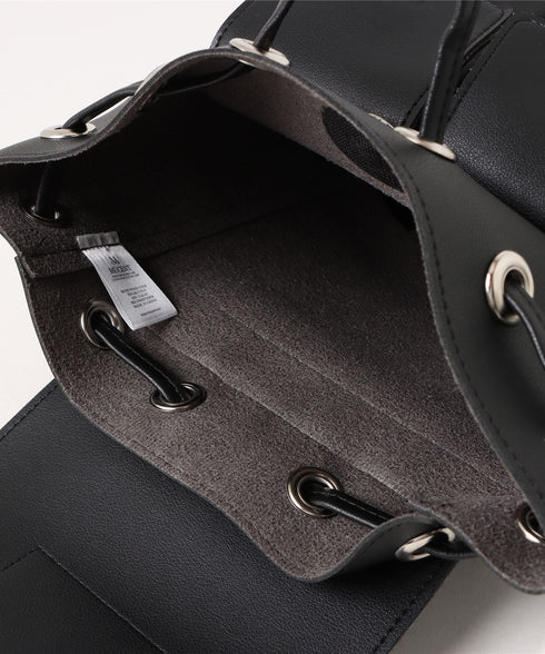 MUCENT(ムセント)/ミニ ポケット リュック バックパック/AREN TWO POCKET LEATHER MINI BACKPACK | AT1254078 | ブラック