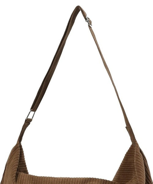 MUCENT(ムセント)/軽量 大容量 コーデュロイ クロス メッセンジャー ショルダーバッグ/SOFT CORDUROY CROSS BAG | AT1254079 | ブラウン