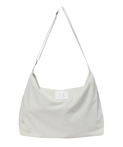 MUCENT(ムセント)/軽量 大容量 コーデュロイ クロス メッセンジャー ショルダーバッグ/SOFT CORDUROY CROSS BAG | AT1254079 | アイボリー
