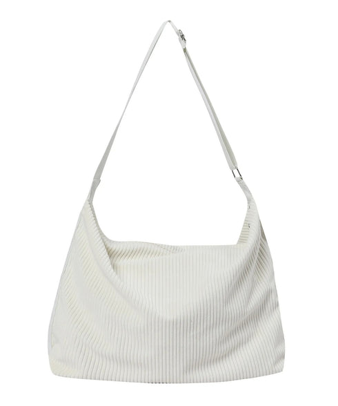 MUCENT(ムセント)/軽量 大容量 コーデュロイ クロス メッセンジャー ショルダーバッグ/SOFT CORDUROY CROSS BAG | AT1254079 | アイボリー