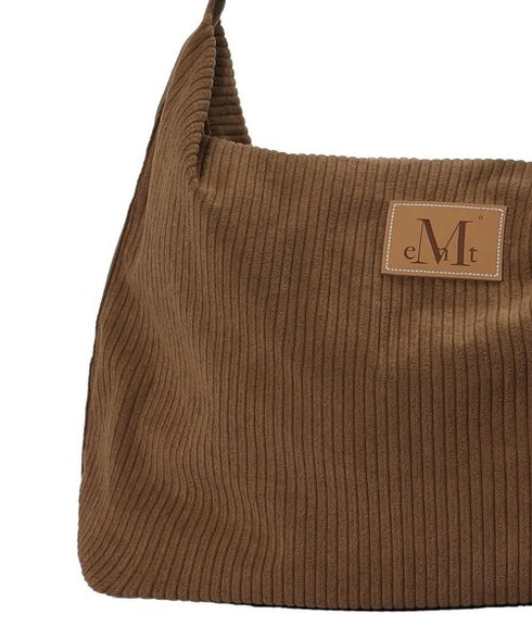 MUCENT(ムセント)/軽量 大容量 コーデュロイ クロス メッセンジャー ショルダーバッグ/SOFT CORDUROY CROSS BAG | AT1254079 | ブラウン