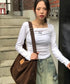 MUCENT(ムセント)/軽量 大容量 コーデュロイ クロス メッセンジャー ショルダーバッグ/SOFT CORDUROY CROSS BAG | AT1254079 | ダークブラウン