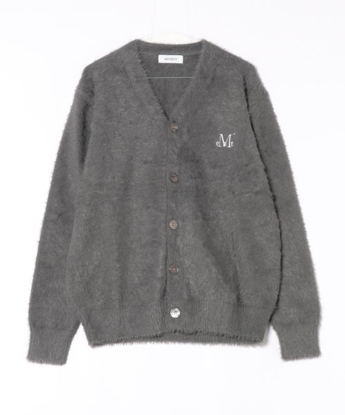 MUCENT(ムセント)/Vネック アンゴラ オーバーサイズ シャギー ニット カーディガン/POWDERY V-NECK ANGORA KNIT CARDIGAN | AT2254081 | チャコールグレー
