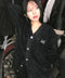 MUCENT(ムセント)/Vネック アンゴラ オーバーサイズ シャギー ニット カーディガン/POWDERY V-NECK ANGORA KNIT CARDIGAN | AT2254081 | ブラック
