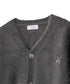 MUCENT(ムセント)/Vネック アンゴラ オーバーサイズ シャギー ニット カーディガン/POWDERY V-NECK ANGORA KNIT CARDIGAN | AT2254081 | チャコールグレー