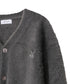 MUCENT(ムセント)/Vネック アンゴラ オーバーサイズ シャギー ニット カーディガン/POWDERY V-NECK ANGORA KNIT CARDIGAN | AT2254081 | チャコールグレー