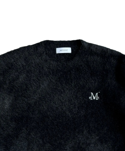 MUCENT(ムセント)/アンゴラ オーバーサイズ シャギー ニット/NEUSS ANGORA LOOSE-FIT KNIT | AT2254084 | ブラック