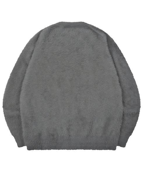 MUCENT(ムセント)/アンゴラ オーバーサイズ シャギー ニット/NEUSS ANGORA LOOSE-FIT KNIT | AT2254084 | チャコールグレー