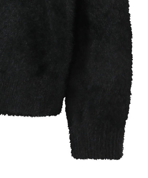MUCENT(ムセント)/アンゴラ オーバーサイズ シャギー ニット/NEUSS ANGORA LOOSE-FIT KNIT | AT2254084 | ブラック