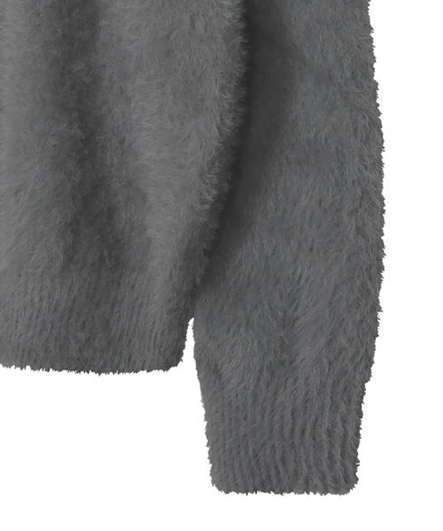 MUCENT(ムセント)/アンゴラ オーバーサイズ シャギー ニット/NEUSS ANGORA LOOSE-FIT KNIT | AT2254084 | チャコールグレー