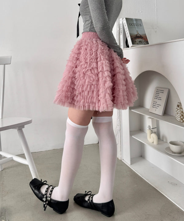 スワンチュールミニスカート | LO2265010 | ピンク