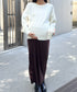 【マタニティ】4色展開 セルフカット リブタイトロングスカート アイラインスカート ウエストゴムスカート | MD2254009 | ブラウン