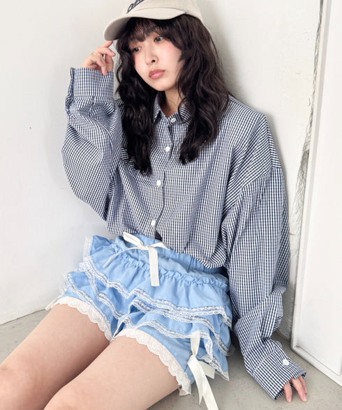 レースフリフリかぼちゃパンツ | SL2265014 | ライトブルー