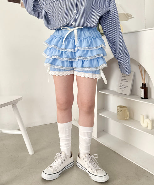 レースフリフリかぼちゃパンツ | SL2265014 | ライトブルー