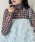 チェックシアーハイネックトップス | SL2261012 | ブラウン