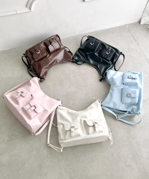 ダブルポケット3WAYショルダーバッグ | LO1265018 | アイボリー