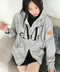 MUCENT(ムセント)/配色 ロゴパッチ フルジップパーカー フーディー/WADI APPLIQUE LOGO HOOD ZIP-UP | AT2261002 | グレー